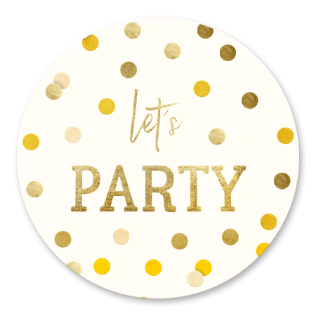 Let's party gouden confetti